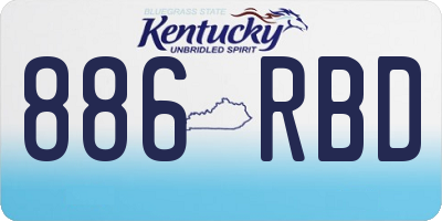KY license plate 886RBD