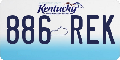 KY license plate 886REK