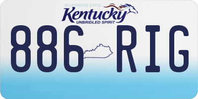 KY license plate 886RIG