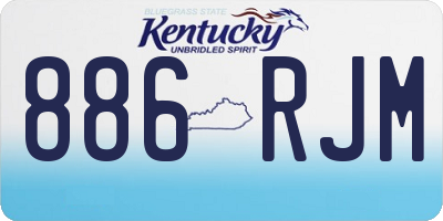KY license plate 886RJM