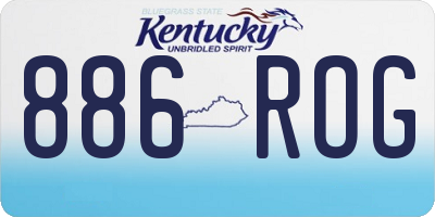 KY license plate 886ROG