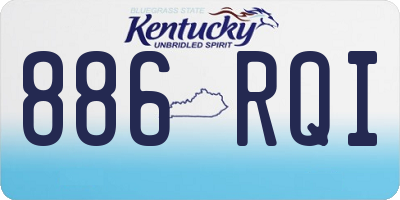 KY license plate 886RQI