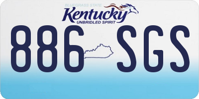 KY license plate 886SGS