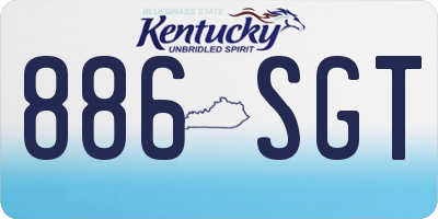 KY license plate 886SGT