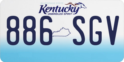 KY license plate 886SGV