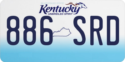 KY license plate 886SRD