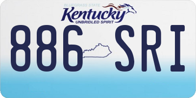 KY license plate 886SRI