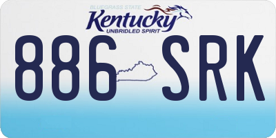KY license plate 886SRK