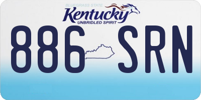 KY license plate 886SRN