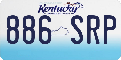 KY license plate 886SRP