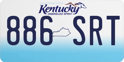 KY license plate 886SRT