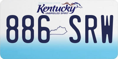 KY license plate 886SRW