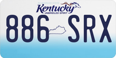 KY license plate 886SRX