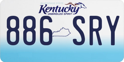 KY license plate 886SRY