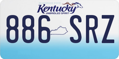 KY license plate 886SRZ