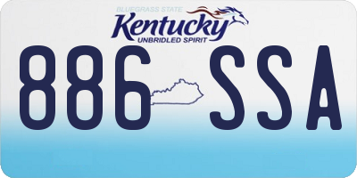 KY license plate 886SSA