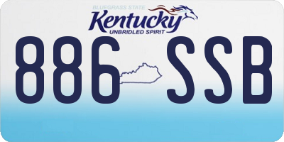 KY license plate 886SSB