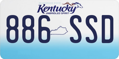 KY license plate 886SSD