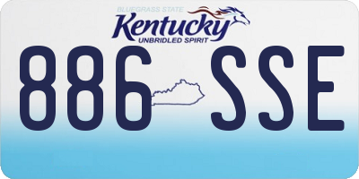 KY license plate 886SSE