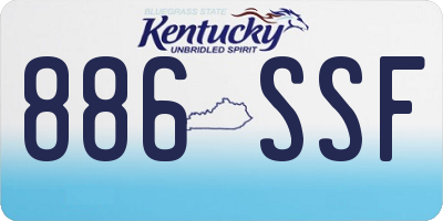 KY license plate 886SSF