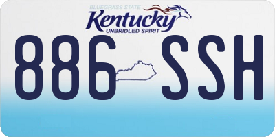 KY license plate 886SSH