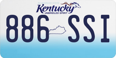 KY license plate 886SSI