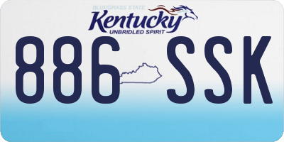 KY license plate 886SSK