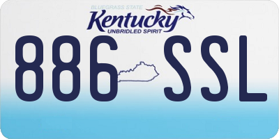 KY license plate 886SSL
