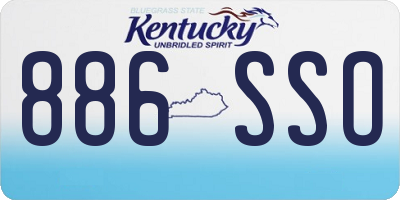 KY license plate 886SSO