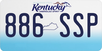 KY license plate 886SSP