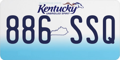 KY license plate 886SSQ