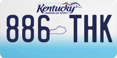 KY license plate 886THK