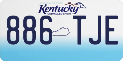 KY license plate 886TJE