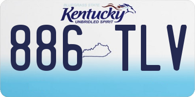 KY license plate 886TLV