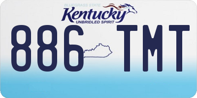 KY license plate 886TMT