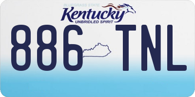 KY license plate 886TNL