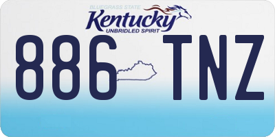 KY license plate 886TNZ