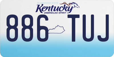KY license plate 886TUJ