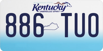 KY license plate 886TUO