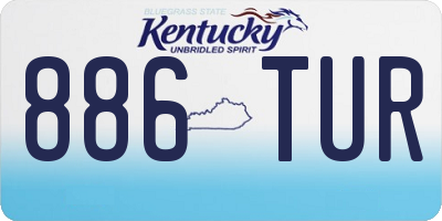 KY license plate 886TUR