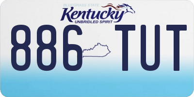 KY license plate 886TUT