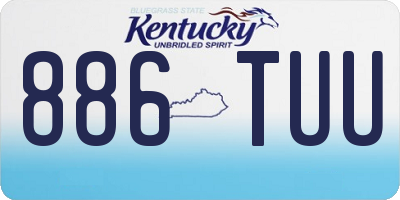 KY license plate 886TUU