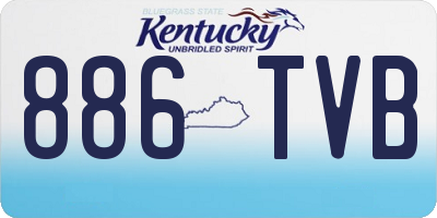 KY license plate 886TVB
