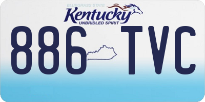 KY license plate 886TVC
