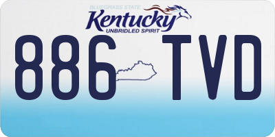 KY license plate 886TVD