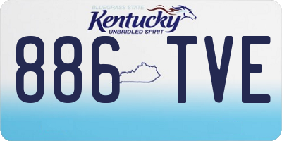 KY license plate 886TVE