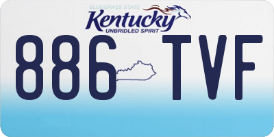 KY license plate 886TVF