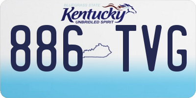 KY license plate 886TVG