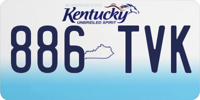KY license plate 886TVK