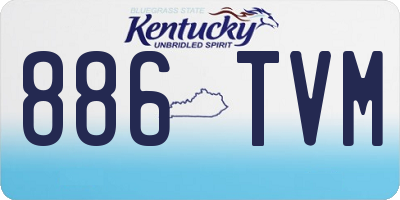 KY license plate 886TVM